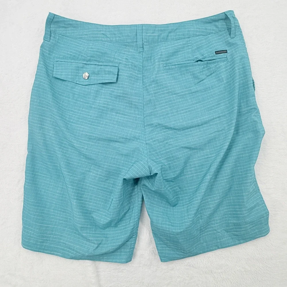 Quiksilver Amphibians Hybrid Shorts Men 36 Blue Surf Board shorts Striped great